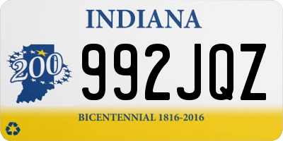 IN license plate 992JQZ