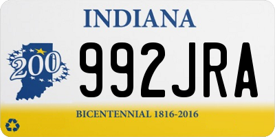 IN license plate 992JRA