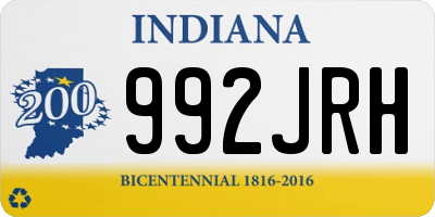 IN license plate 992JRH