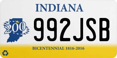 IN license plate 992JSB