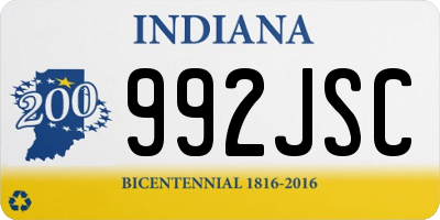 IN license plate 992JSC