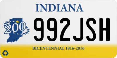 IN license plate 992JSH