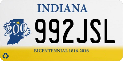 IN license plate 992JSL