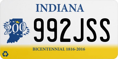 IN license plate 992JSS