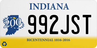 IN license plate 992JST