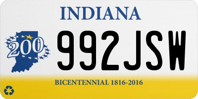 IN license plate 992JSW