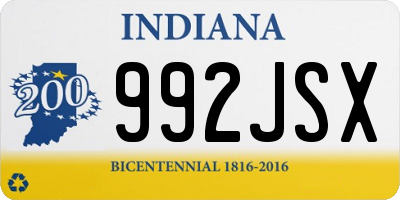 IN license plate 992JSX