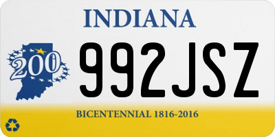 IN license plate 992JSZ