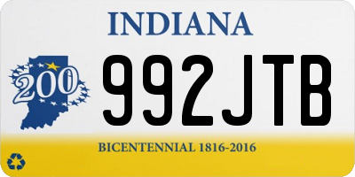 IN license plate 992JTB