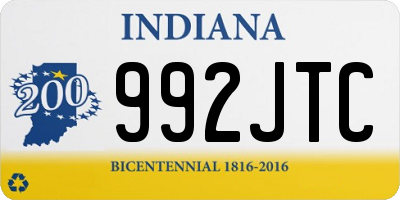 IN license plate 992JTC