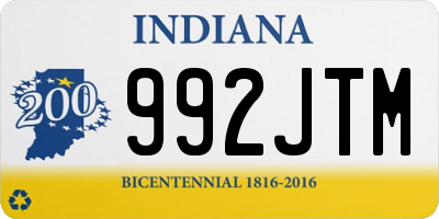 IN license plate 992JTM