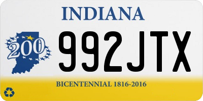 IN license plate 992JTX