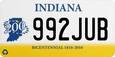 IN license plate 992JUB