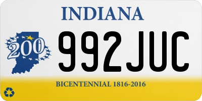 IN license plate 992JUC