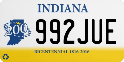 IN license plate 992JUE