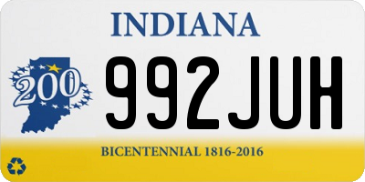 IN license plate 992JUH