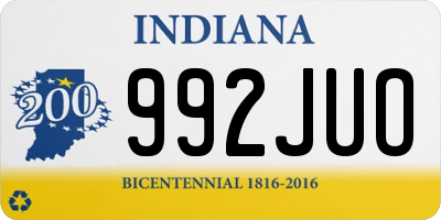 IN license plate 992JUO