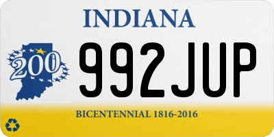 IN license plate 992JUP