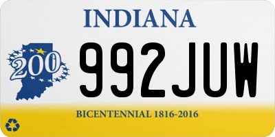 IN license plate 992JUW