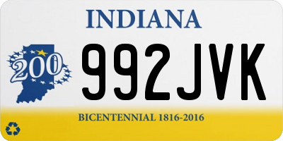 IN license plate 992JVK