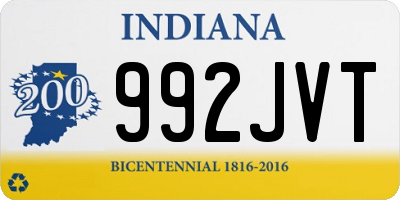 IN license plate 992JVT