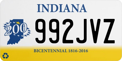 IN license plate 992JVZ