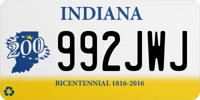IN license plate 992JWJ
