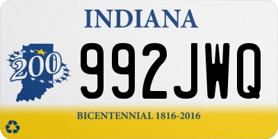 IN license plate 992JWQ