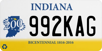 IN license plate 992KAG