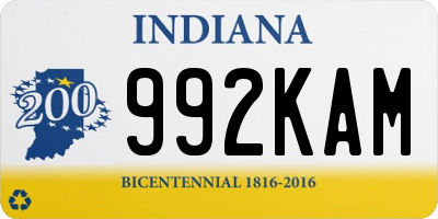 IN license plate 992KAM