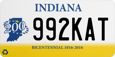 IN license plate 992KAT