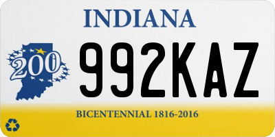 IN license plate 992KAZ