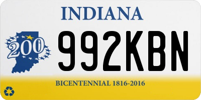 IN license plate 992KBN