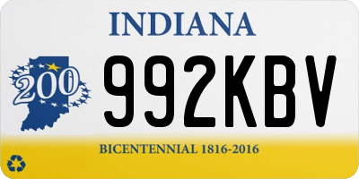 IN license plate 992KBV