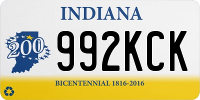 IN license plate 992KCK