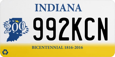 IN license plate 992KCN