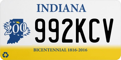 IN license plate 992KCV