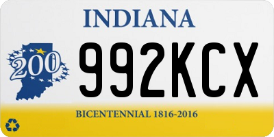 IN license plate 992KCX