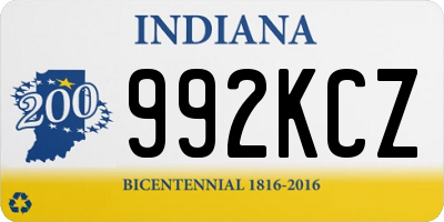 IN license plate 992KCZ