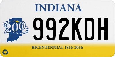 IN license plate 992KDH