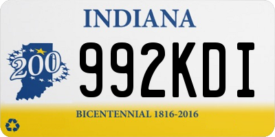 IN license plate 992KDI