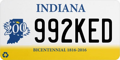 IN license plate 992KED