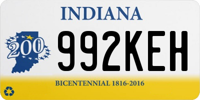 IN license plate 992KEH