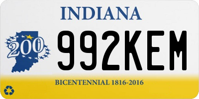 IN license plate 992KEM