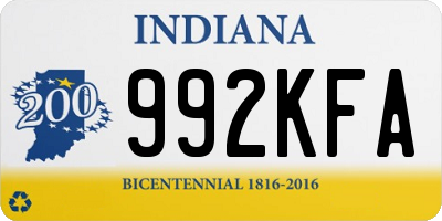 IN license plate 992KFA
