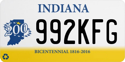 IN license plate 992KFG