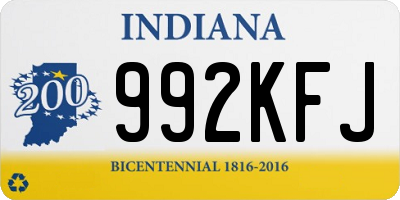 IN license plate 992KFJ