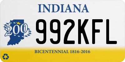 IN license plate 992KFL