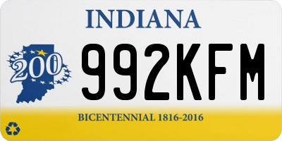 IN license plate 992KFM