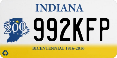 IN license plate 992KFP